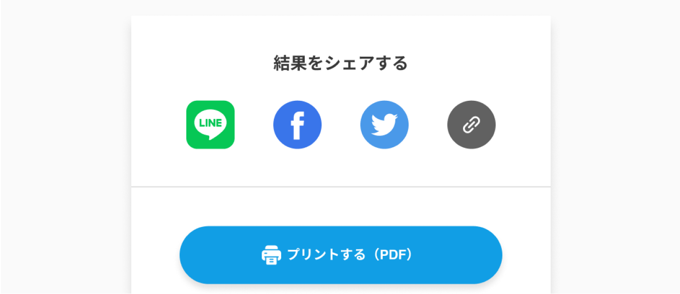 結果をシェアするの例